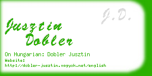 jusztin dobler business card